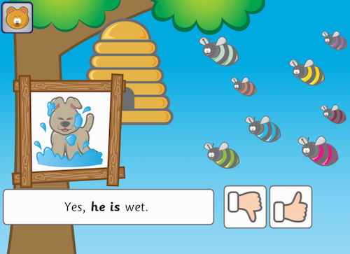 A Phonics Hero sentence game