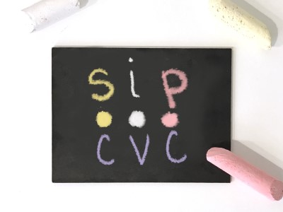 CVC on chalkboard - Phonics Definition