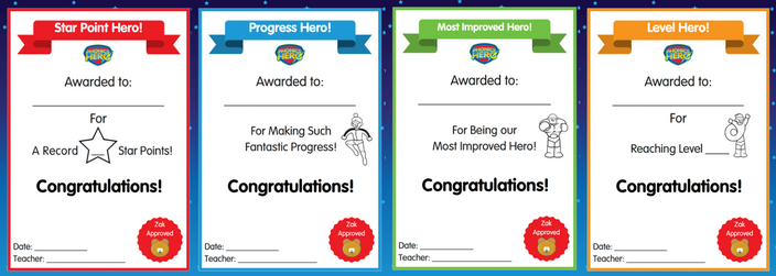 Phonics Hero Certificates