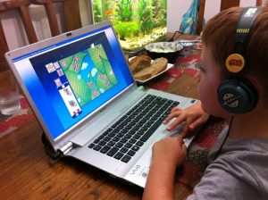 Child using Phonics Hero at home