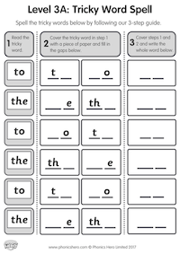 Level 3A - Tricky Word Spell