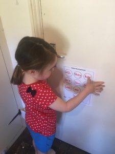 child playing password game