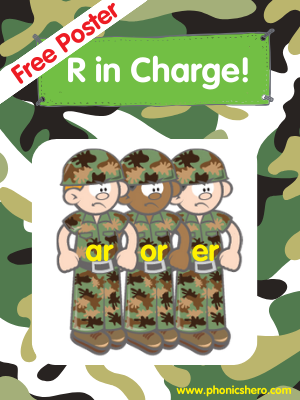 R in Charge Poster for teaching R controlled vowels