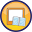 CW Read icon of a book and screen.