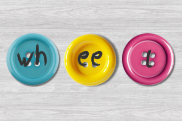 example of how a student can use buttons to segment phonemes in the word wheel