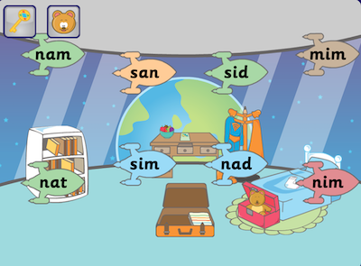 The game assessing phonics skills