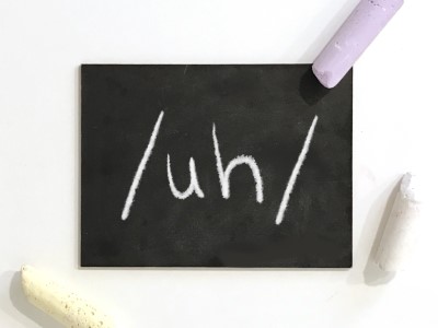 Schwa on chalkboard - Phonics Definition