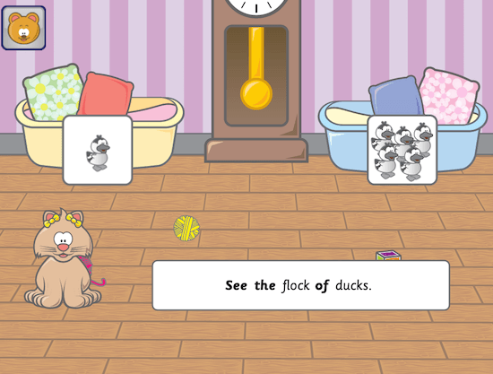 Example of Tricky Words used in Phonics Hero Game