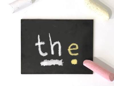 Tricky Words on chalkboard - Phonics Definition